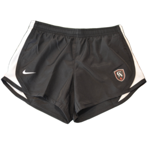 Nike Dri-FIT microfiber material wicks sweat. Breathable side mesh panels. Wide covered elastic waistband with drawcord. Internal key pocket. 2.5-inch inseam. Built-in brief. 100% Polyester.